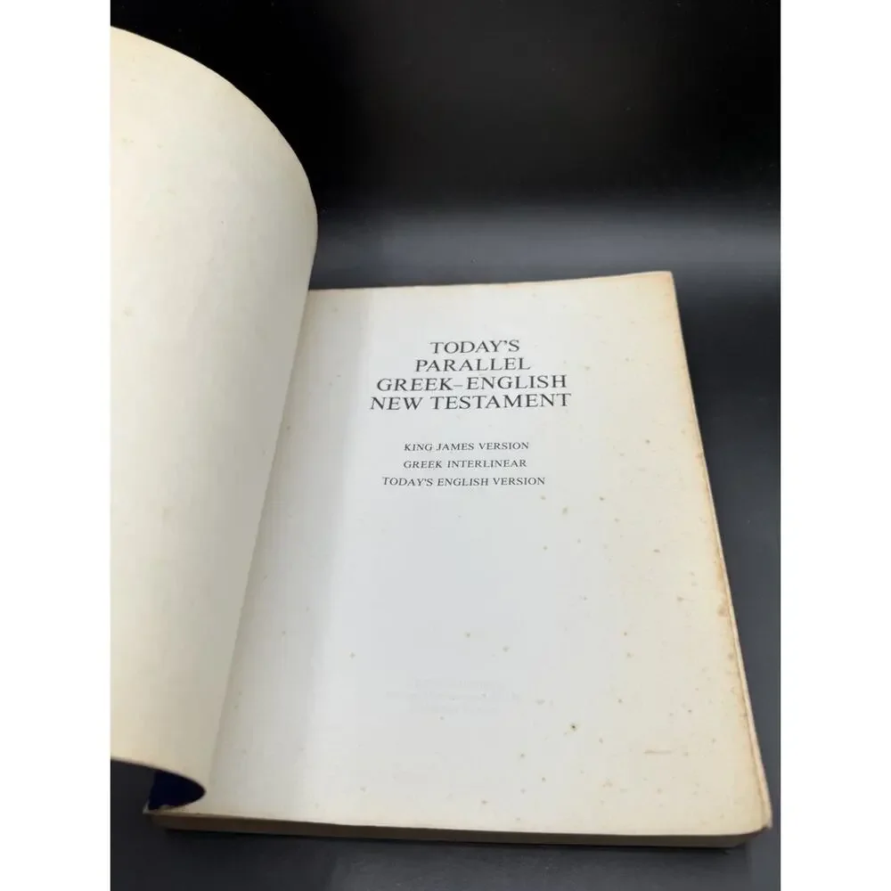 Today’s Parallel Greek-English New Testament King James Greek Interlinear 1976